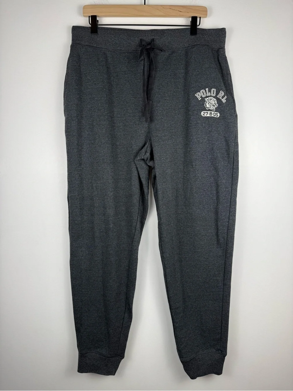 Polo Ralph Lauren Sleepwear Sweatpants Tiger Graphic Jogger Pants Gray